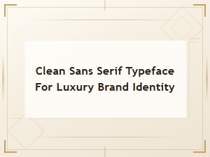 Clean Sans Serif Fonts for Luxury Brand Identity Design
